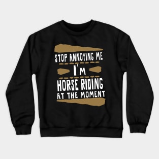 Riding Horses Shetty Haflinger trotting Gallop Crewneck Sweatshirt